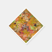 Kogelbladeren en -eikels servetten (Hoek)