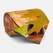 Kogelbladeren en -eikels stropdas (Opgerold)