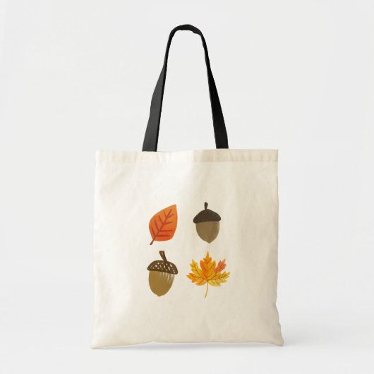 Kogelbladeren en -eikels tote bag (Voorkant)