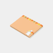 Kogelbladeren, ghost, pompoen en kaars op Sinaasap Post-it® Notes (Schuin)