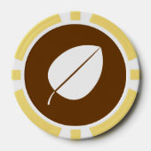 Kogelbladeren in chocolade poker chips (Voorkant)