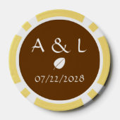 Kogelbladeren in chocolade poker chips (Achterkant)
