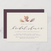 Kogelbladeren in de doucheuitnodiging aankondiging (Voorkant / Achterkant)