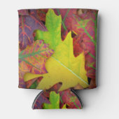 Kogelbladeren in geel, rood, oranje en Paars Blikjeskoeler (Voorkant)