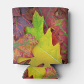 Kogelbladeren in geel, rood, oranje en Paars Blikjeskoeler (Achterkant)