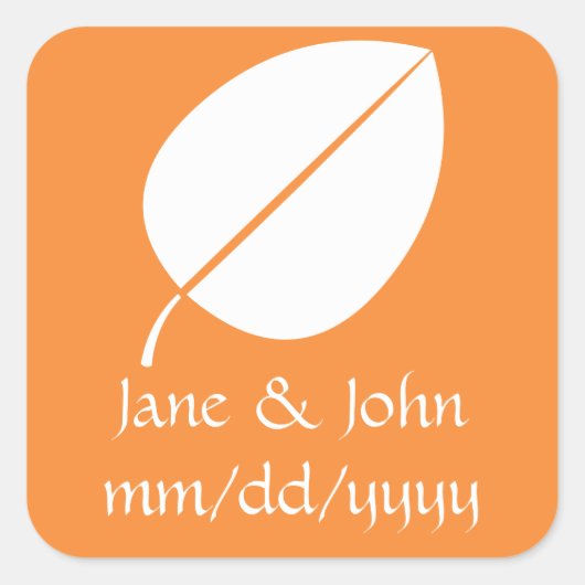 Kogelbladeren in Oranje Sticker (Voorkant)