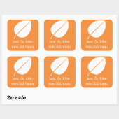 Kogelbladeren in Oranje Sticker (Vel)