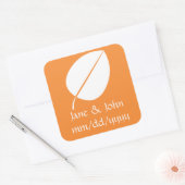 Kogelbladeren in Oranje Sticker (Envelop)