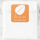 Kogelbladeren in Oranje Sticker (Tas)