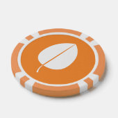 Kogelbladeren in Sinaasappel Poker Chips (Enkel)