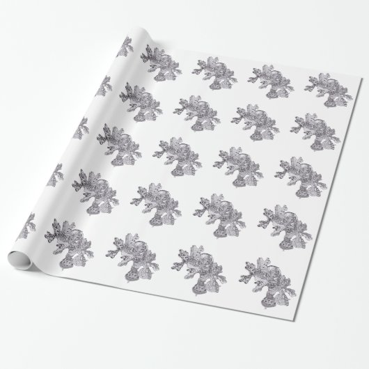 Kogelbladeren met eikels cadeaupapier (Uitgerold)