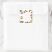 Kogelbladeren met moer- en paarse bladeren Autumn  Vierkante Sticker (Tas)