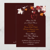 Kogelbladeren oranje rood vrijgezellenfeest kaart (Voorkant / Achterkant)