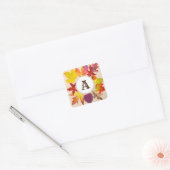 Kogelbladmonogram Vierkante Sticker (Envelop)