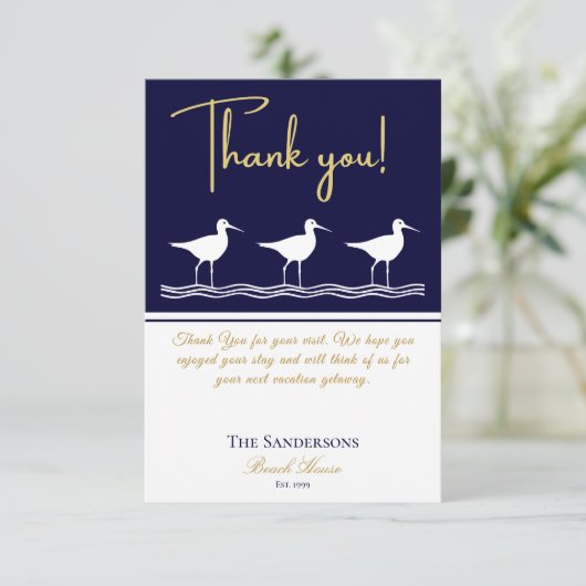 Kogelboer Bedankkaart (Staand voorkant)