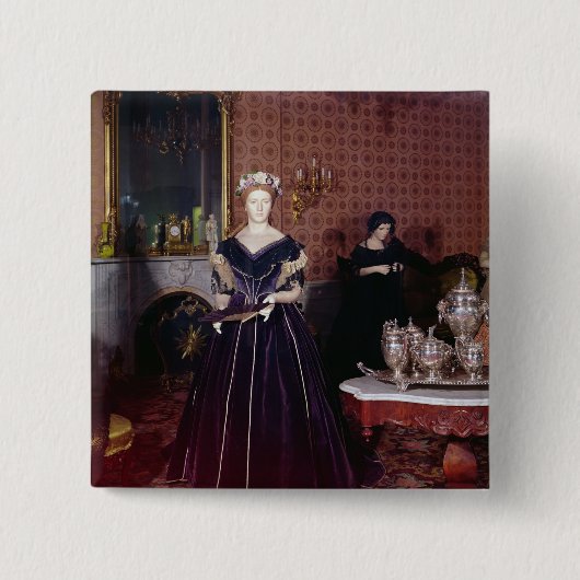 Kogelboon van Mary Todd Lincoln Vierkante Button 5,1 Cm (Voorkant)