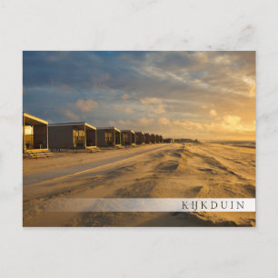 Kogelcabine bij zonsondergang aan de nederlandse k briefkaart