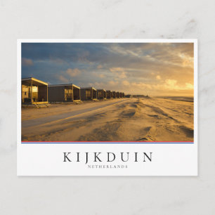 Kogelcabine bij zonsondergang aan de nederlandse k briefkaart