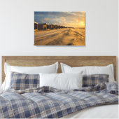 Kogelcabine bij zonsondergang aan de nederlandse k canvas afdruk (Insitu (Slaapkamer))