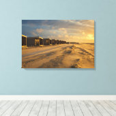 Kogelcabine bij zonsondergang aan de nederlandse k canvas afdruk (Insitu (Houten vloer))