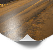 Kogelcabine bij zonsondergang aan de nederlandse k foto afdruk (Hoek)