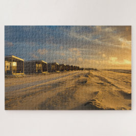 Kogelcabine bij zonsondergang aan de nederlandse k legpuzzel