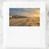 Kogelcabine bij zonsondergang aan de nederlandse k rechthoekige sticker (Tas)