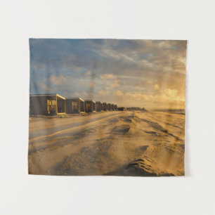 Kogelcabine bij zonsondergang aan de nederlandse k wandkleed