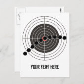 kogelgaten van het pistool van de machine boven he briefkaart (Voorkant / Achterkant)