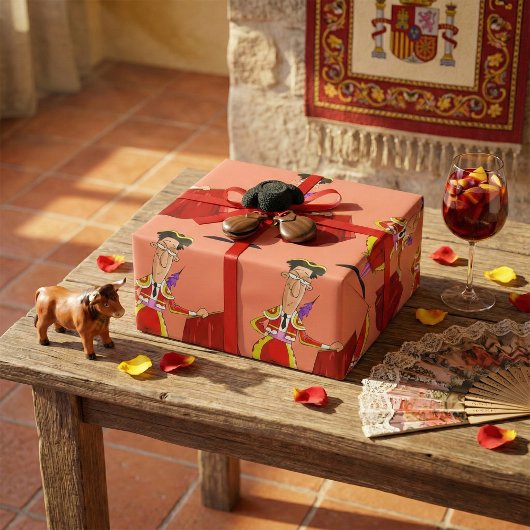 Kogeljager en rode cape cadeaupapier