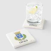 Kogeljas Cefalù - Sicilië Stenen Onderzetter (Zijkant)