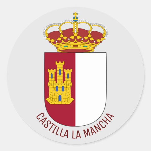 Kogeljas van Castilla La Mancha - Spanje Ronde Sticker (Voorkant)