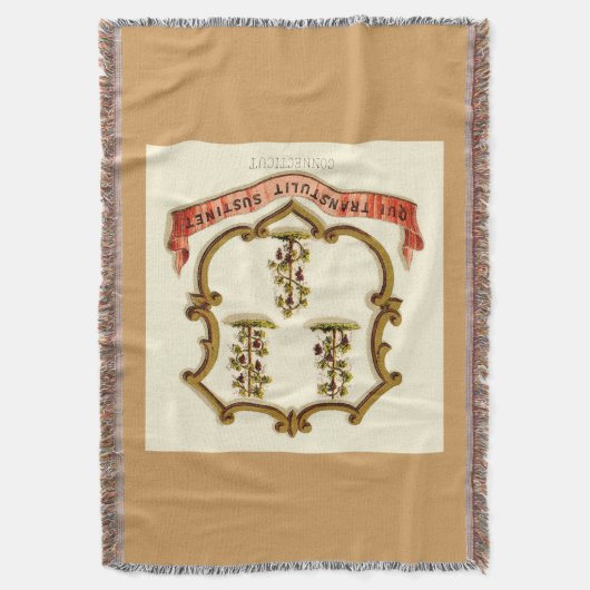 Kogeljas van de deelstaat Connecticut Deken (Voorkant Verticaal)