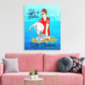 Kogelkip | Kipkunst Canvas Afdruk (Insitu (Woonkamer))