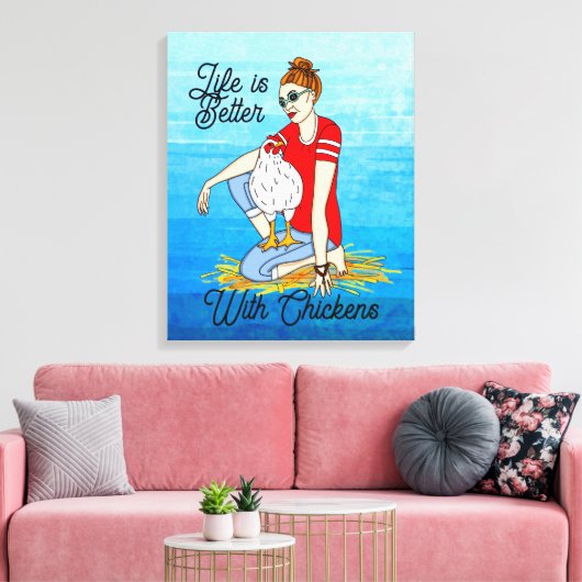 Kogelkip | Kipkunst Canvas Afdruk (Insitu (Woonkamer))