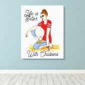 Kogelkip | Poster voor de cichorei Canvas Afdruk (Insitu (Houten vloer))