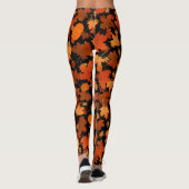 Kogelkleuren, paardebladeren en pompoenen leggings (Achterkant)