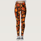 Kogelkleuren, paardebladeren en pompoenen leggings (Voorkant)