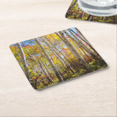 Kogelkleuren van Aspen-bomen 5 Kartonnen Onderzetters (Schuin)