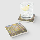 Kogelkleuren van Aspen-bomen 5 Stenen Onderzetter (Zijkant)