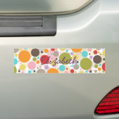 Kogelkleurige driekleurige borrelbubbels polka-sti bumpersticker (Op auto)