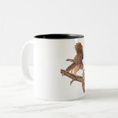 Kogelknollen en eekhoorn Audubon Odd Couple Tweekleurige Koffiemok (Voorkant links)