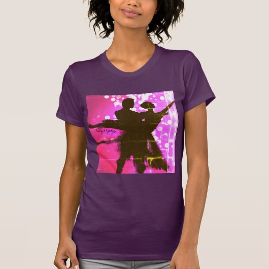 kogelkoppeling in roze stand t-shirt (Voorkant)