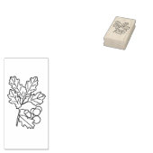 Kogelmoerassen en -eikels rubberstempel (Gestempeld)