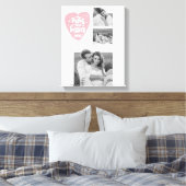 Kogelpaar Foto's en hanen en Kisses PInk Heart Canvas Afdruk (Insitu (Slaapkamer))