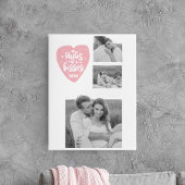 Kogelpaar Foto's en hanen en Kisses PInk Heart Canvas Afdruk
