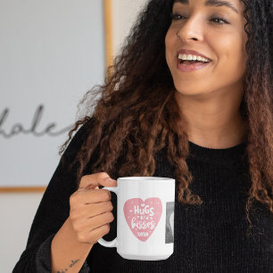 Kogelpaar Foto's en hanen en Kisses PInk Heart Koffiemok
