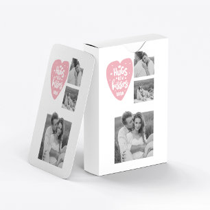 Kogelpaar Foto's en hanen en Kisses PInk Heart Pokerkaarten