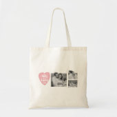 Kogelpaar Foto's en hanen en Kisses PInk Heart Tote Bag (Voorkant)