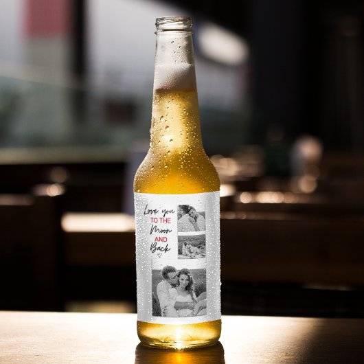 Kogelpaar foto's en romantische offertes naar de m bier etiket